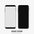 Perfectly detailed modern smart phone isolation vector