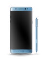 Perfectly detailed new smartphones galaxy note 7 style