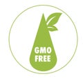 GMO free eco  sign concept abstract picture. Business artwork vector graphics Royalty Free Stock Photo