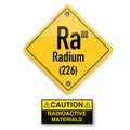 Radioactive periodic elements Radium, corporative business concep artwork