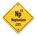 Radioactive periodic elements Neptunium, corporative business concep artwork