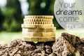 Your dreams come true. Business concep artwork Royalty Free Stock Photo