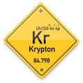 Krypton periodic elements. Business artwork vector graphics