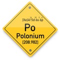 Polonium periodic elements. Business artwork vector graphics