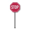 Stop road restrictions road sign concept abstract picture. Business artwork vector graphics Royalty Free Stock Photo