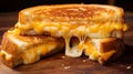Perfectly grilled cheese sandwich in close-up