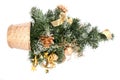 Perfectly isolated small christmas tree Royalty Free Stock Photo