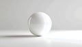 Minimalist White Sphere on a Clean White Background Royalty Free Stock Photo