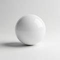 A Perfectly Spherical White Ball with Reflective Surface on a White Background sphere circle Royalty Free Stock Photo