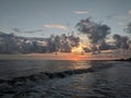 Perfectly timed beach sunset