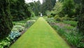 perfectly trimmed Garden in italy Grass lawn bush tree