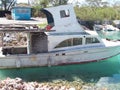 Perfectly Weathered Vintage Carribean Fishing Boat Royalty Free Stock Photo