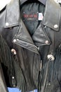 Perfecto Schott leather jackets displayed for sale