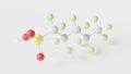 perfluoropentanesulfonic acid molecule 3d, molecular structure, ball and stick model, structural chemical formula antireflection Royalty Free Stock Photo
