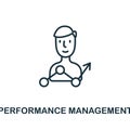 Perfomance Management icon from production management collection. Simple line Perfomance Management icon for templates, web design