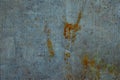 Perforated aluminium sheet of metal texture with dirty and rusty surface Royalty Free Stock Photo