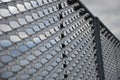 Perforated expanded metal sheet metal fencing. Very durable railing made of galvanized railing frame. The strip of ornamental gras