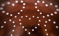 Perforated Hearts in Copper Royalty Free Stock Photo