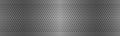 Perforated metal texture header. Aluminium stainless steel grating abstract background Royalty Free Stock Photo