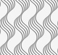 Perforated paper with vertical wavy stripes