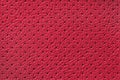 Perforated red leather texture background, closeup. Dark backdrop from wrinkle skin Royalty Free Stock Photo