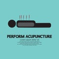 Perform Acupuncture Icon Black Symbol, Acupuncture is a treatment that originated in China. Vector