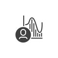 Performance analytics solid vector icon Royalty Free Stock Photo