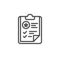 Performance appraisal line icon