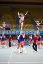 Performance of cheerleaders team