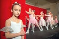 Performance of a children`s private ballet school. Saint Petersburg. Russia