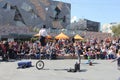 Performance of a clown at Federation Square in Melbourne, Australia