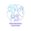 Performance coaching blue gradient concept icon Royalty Free Stock Photo