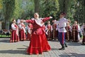 Performance of the Cossack choir at the City Day in Volgograd