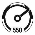 Performance credit score icon, simple style