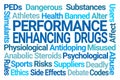 Performance Enhancing Drugs Word Cloud Royalty Free Stock Photo