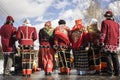 Performance of the ensemble in folk kostyum. Royalty Free Stock Photo