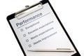 Performance evaluation clipboard Royalty Free Stock Photo