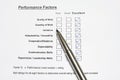 Performance Evaluation Form Royalty Free Stock Photo