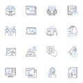 Performance and evaluation line icons collection. Metrics, Assessment, Feedback, Measures, Audit, KPI, Analysis vector