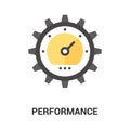 performance flat icon design concept Royalty Free Stock Photo