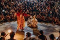 Hanoman in action at uluwatu temple