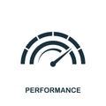 Performance icon. Simple element from audit collection. Filled Performance icon for templates, infographics and more Royalty Free Stock Photo