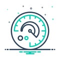 Mix icon for Performance, indicator and speed