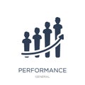 performance icon. Trendy flat vector performance icon on white b