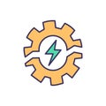 Performance improvement RGB color icon Royalty Free Stock Photo
