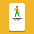 performance kid boy vector