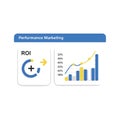 Performance Marketing ROI Analysis with Graph Royalty Free Stock Photo