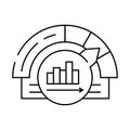 performance measurement business process line icon vector illustration