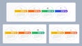 Performance measures infographic chart design template set