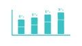 Performance Metrics: Bar Chart for Data Analysis, vector design Generative AI Royalty Free Stock Photo